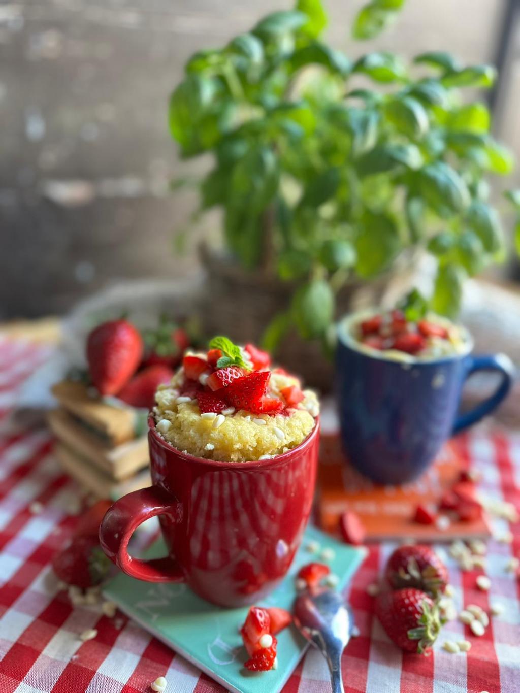 Mug Cake alle Fragole e Cioccolato&nbsp;Bianco